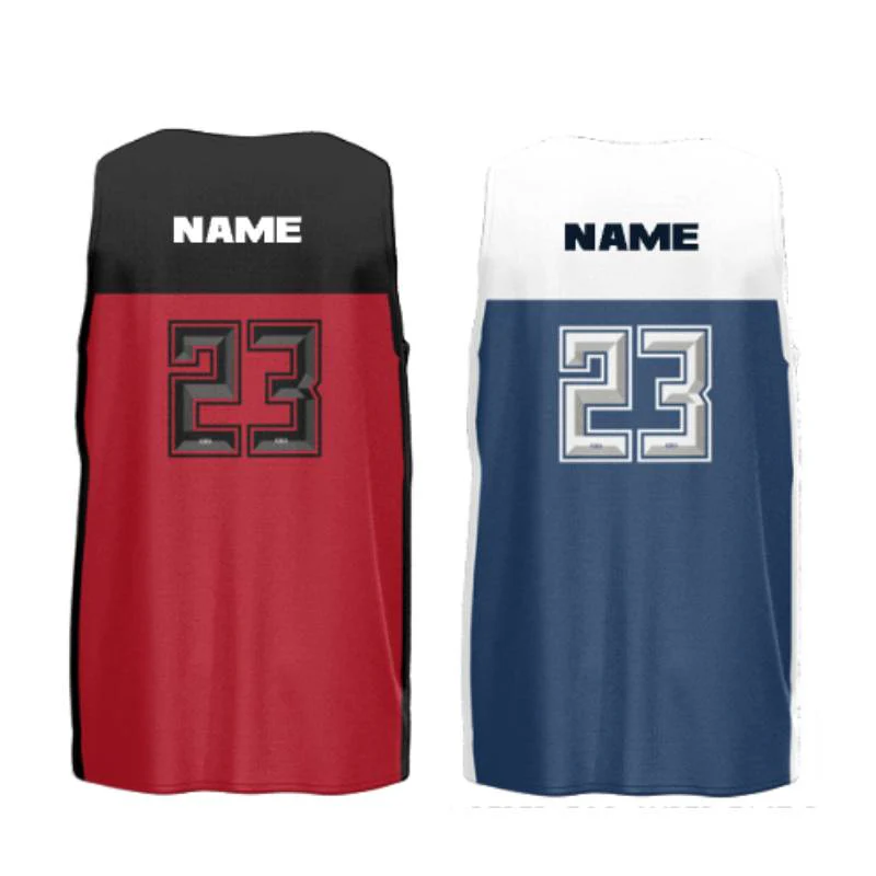 ADF Basketball Core Reversible Basketball Singlet Navy/Red - Image 2
