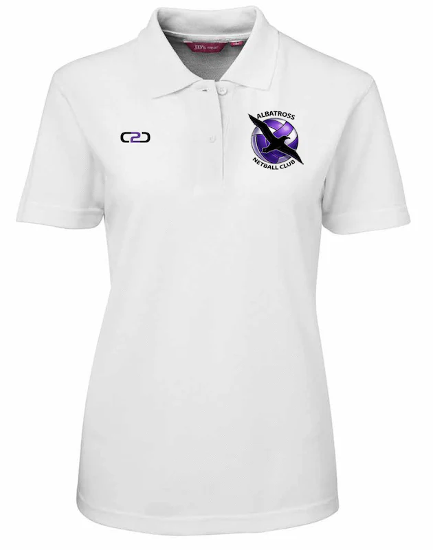 Albatross Netball Ladies Polo White