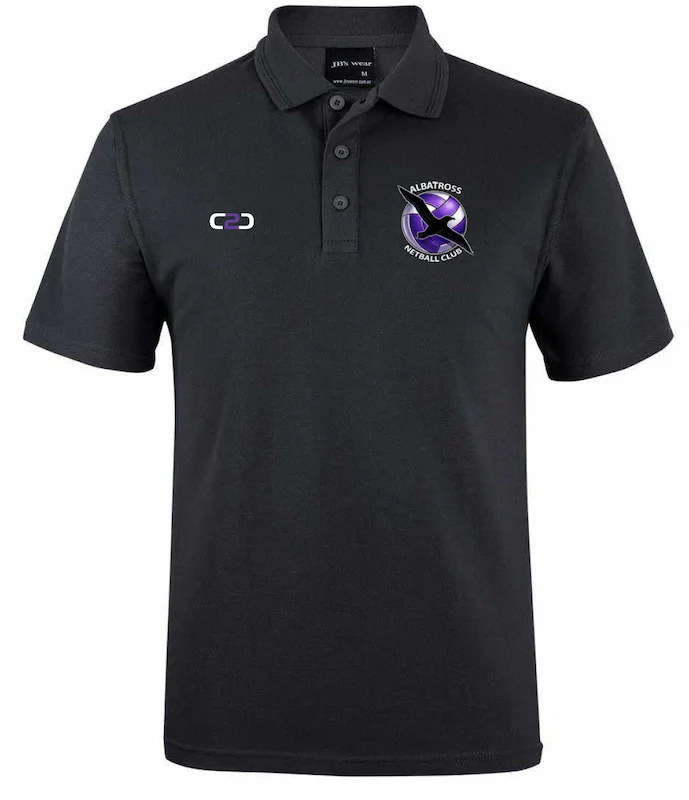 Albatross Netball Mens Polo Black