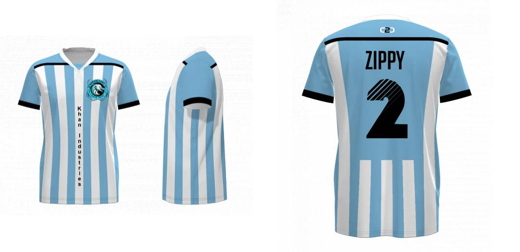 Argentina Core Soccer Jersey Insert V Neck Design Your Own Custom