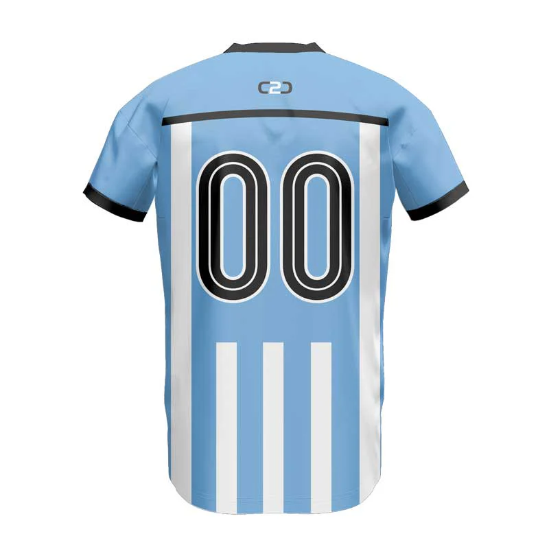 Argentina SlimFit HP Soccer Jersey Crew Neck Design Your Own Custom - Image 3