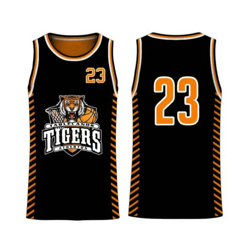 Atherton Basketball Core Reversible Basketball Singlet Orange Black - Image 2
