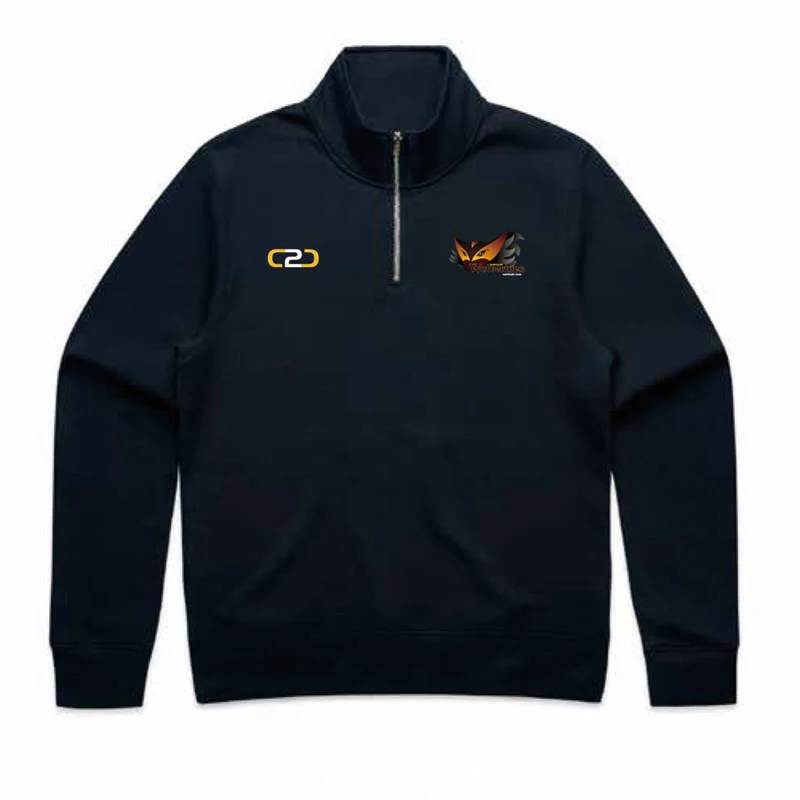 Balmain Wolverines Stencil Half Zip Crew Ladies
