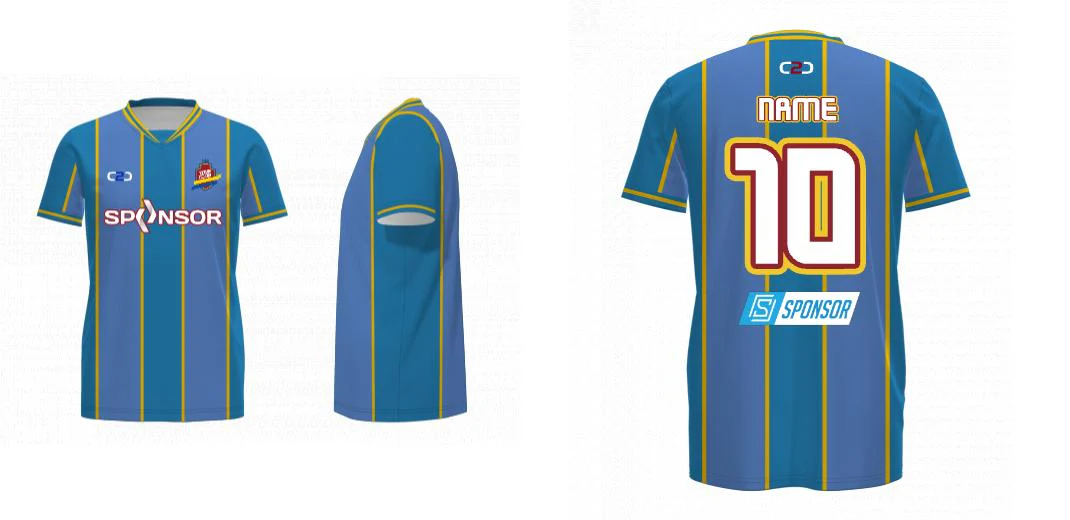 Barcelona Core Soccer Jersey Insert V Neck Design Your Own Custom