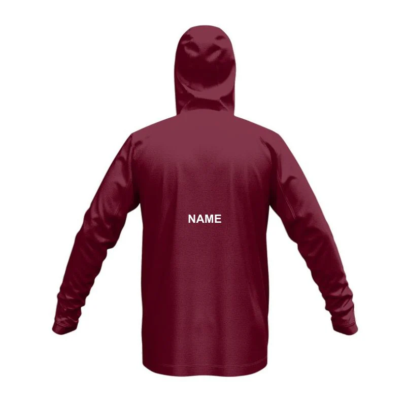 Baulkham Hills SlimFit HP Tech Zip Hoodie Maroon - Image 2