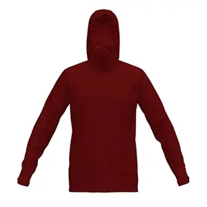 Baulkham Hills SlimFit HP Tech Zip Hoodie Maroon - Image 5