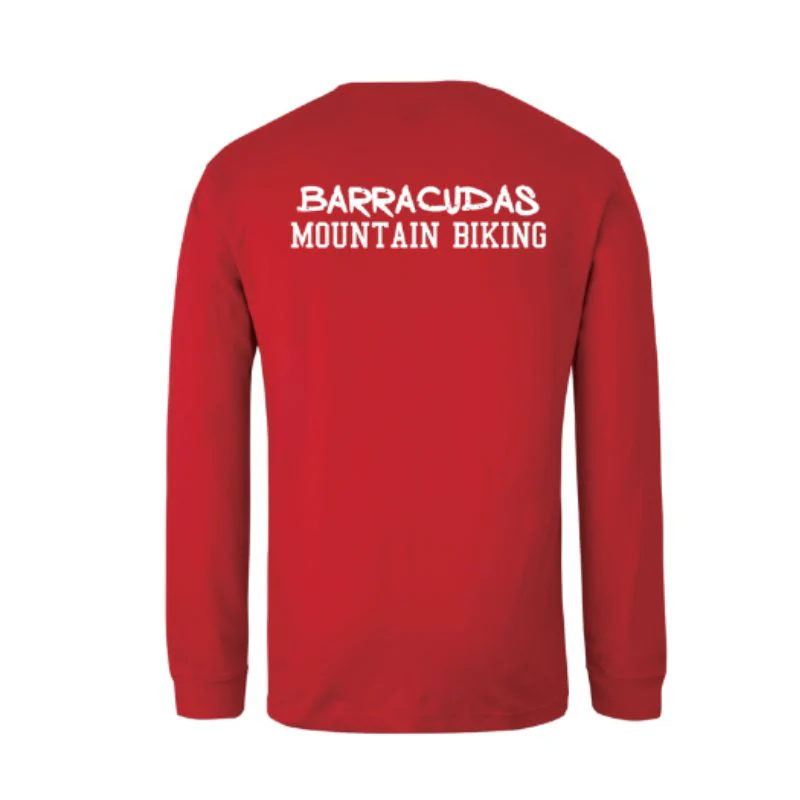 BDC Barracudas Adults LS Red Cotton Tee - Image 6