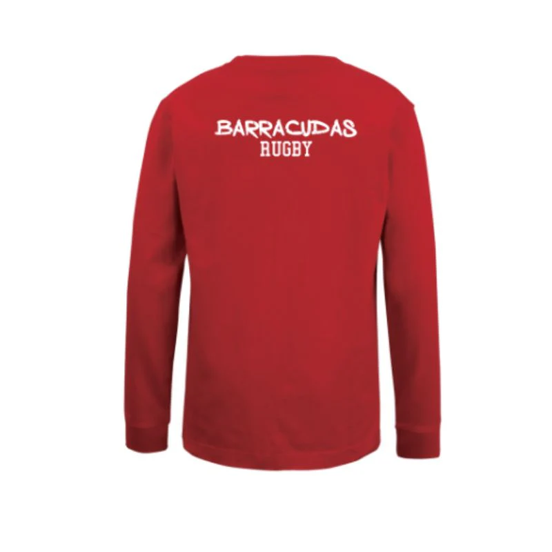 BDC Barracudas Kids LS Red Cotton Tee - Image 4