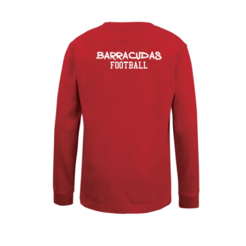BDC Barracudas Kids LS Red Cotton Tee - Image 5