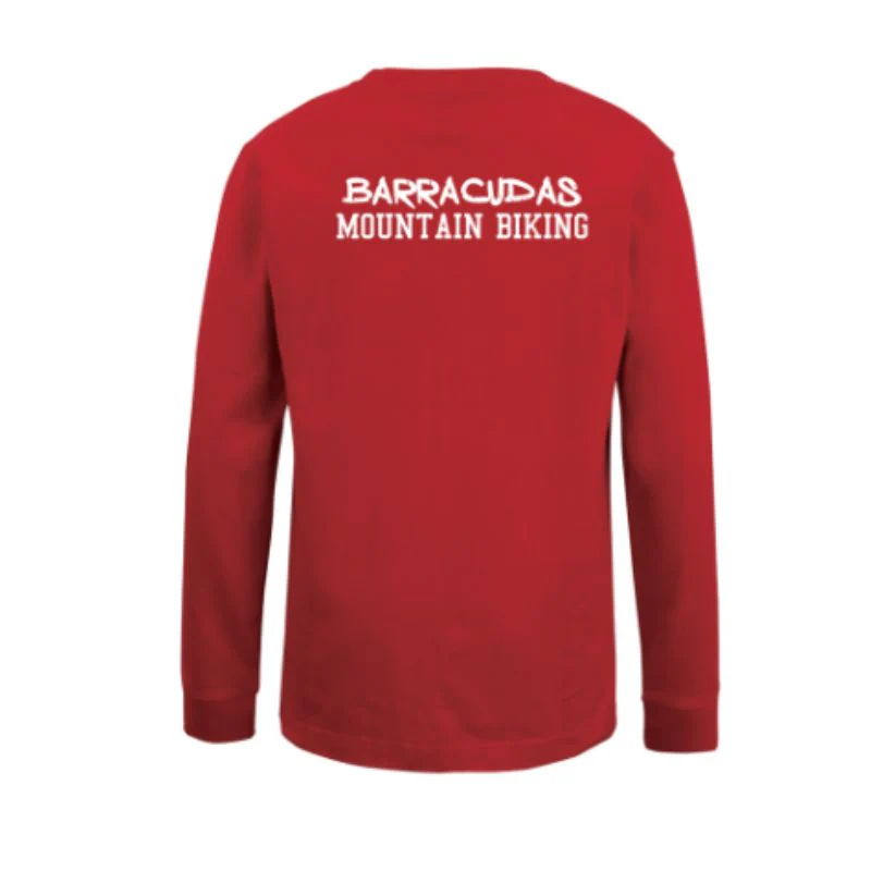 BDC Barracudas Kids LS Red Cotton Tee - Image 6
