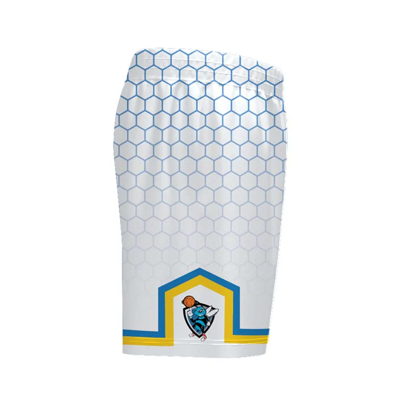 Biloela Basketball Core Shorts White - Image 2