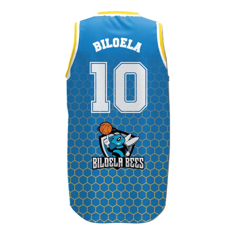 Biloela Basketball Core Singlet Blue - Image 2