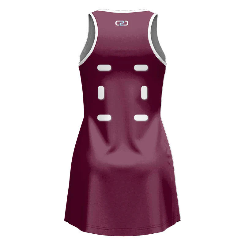 Solid Core Fusion Netball Dress V Neck Custom Design Your Own - Image 3