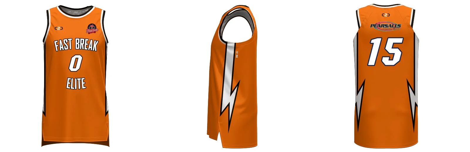 Bolt SlimFit HP Split Basketball Singlet Design Your Own Custom