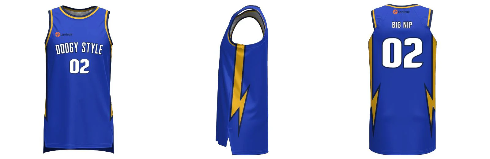 Bolt SlimFit HP Split Basketball Singlet Design Your Own Custom