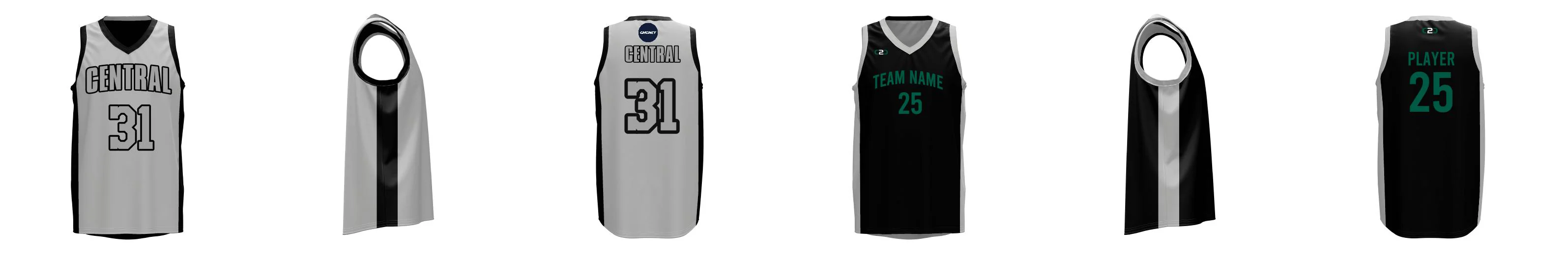 Boomers Core V-Neck Reversible Basketball Singlet Black and White Design Your Own Custom