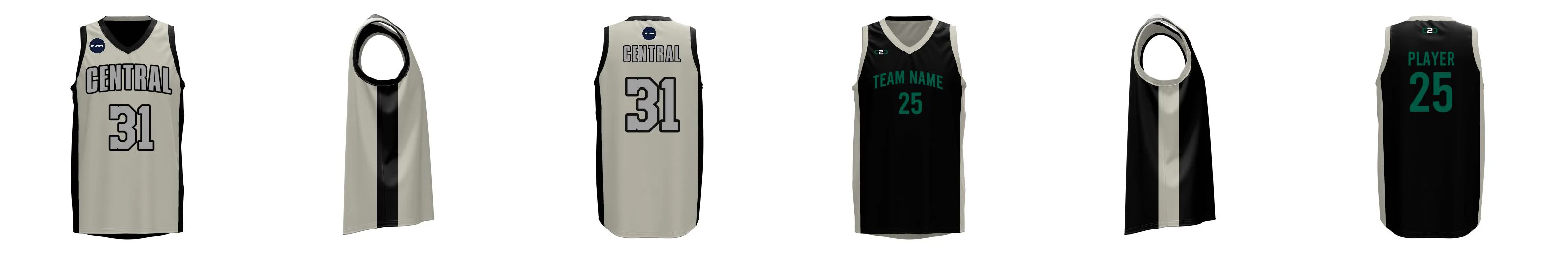 Boomers Core V-Neck Reversible Basketball Singlet Black and White Design Your Own Custom