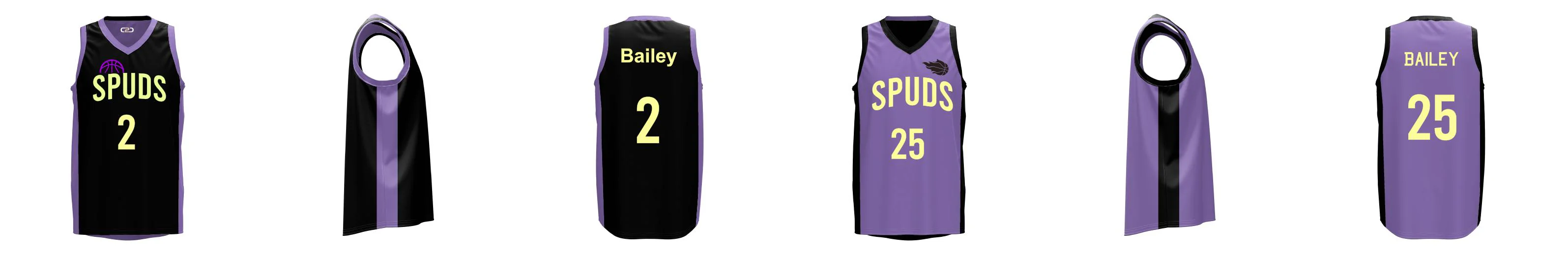 Boomers Core V-Neck Reversible Basketball Singlet Black and White Design Your Own Custom