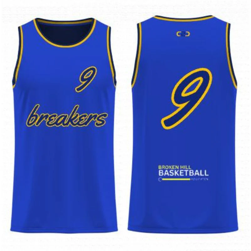 Broken Hill Basketball Core Reversible Singlet Royal Navy