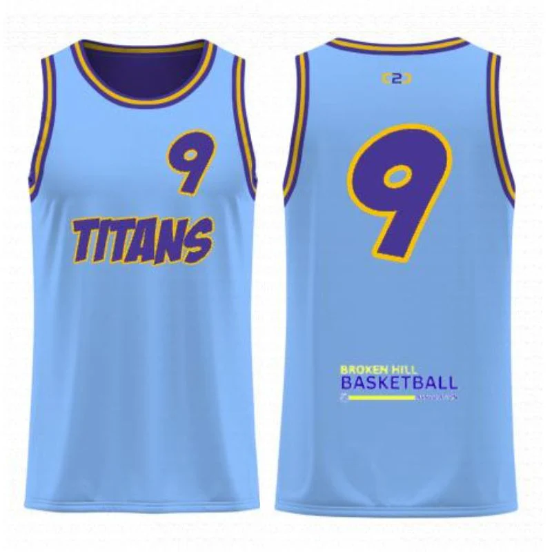 Broken Hill Basketball Core Reversible Singlet Sky Purple