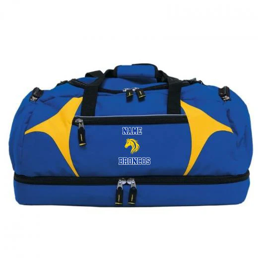 Broken Hill Basketball Overnight Bag Royal Yellow