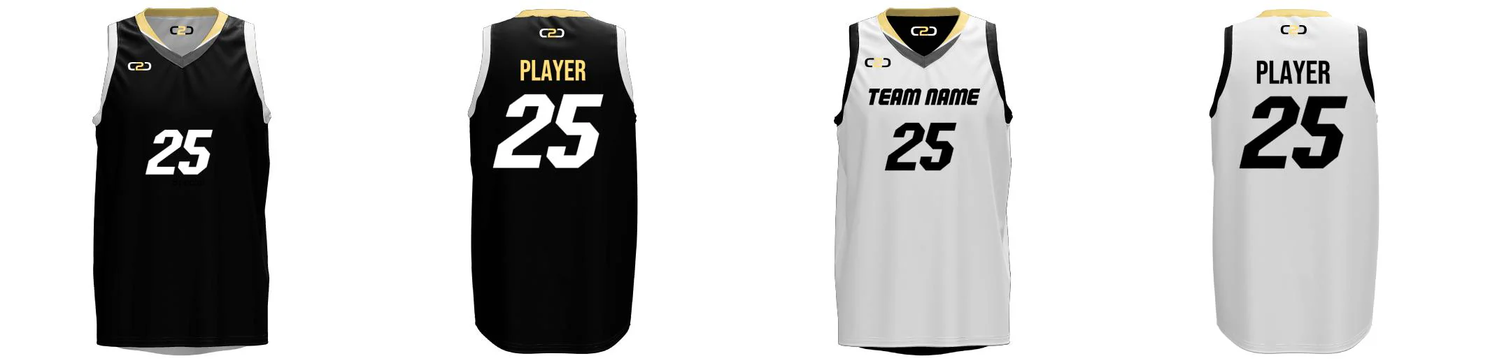 Buffaloes Core V-Neck Reversible Basketball Singlet Black and White Design Your Own Custom