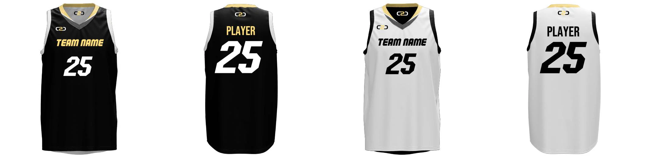 Buffaloes Core V-Neck Reversible Basketball Singlet Black and White Design Your Own Custom