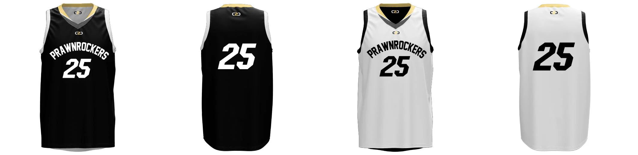 Buffaloes Core V-Neck Reversible Basketball Singlet Black and White Design Your Own Custom