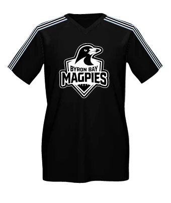 Byron Bay Magpies Black Seniors Club Tee