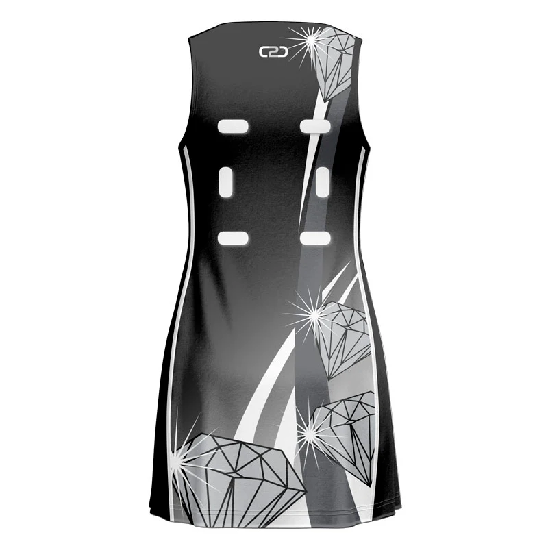 Black Diamonds Core Netball Dress Custom Design Your Own - Image 3