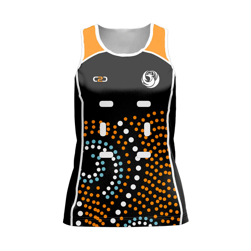 Dot Netball Singlet Ladies Racerback Design Your Own Custom