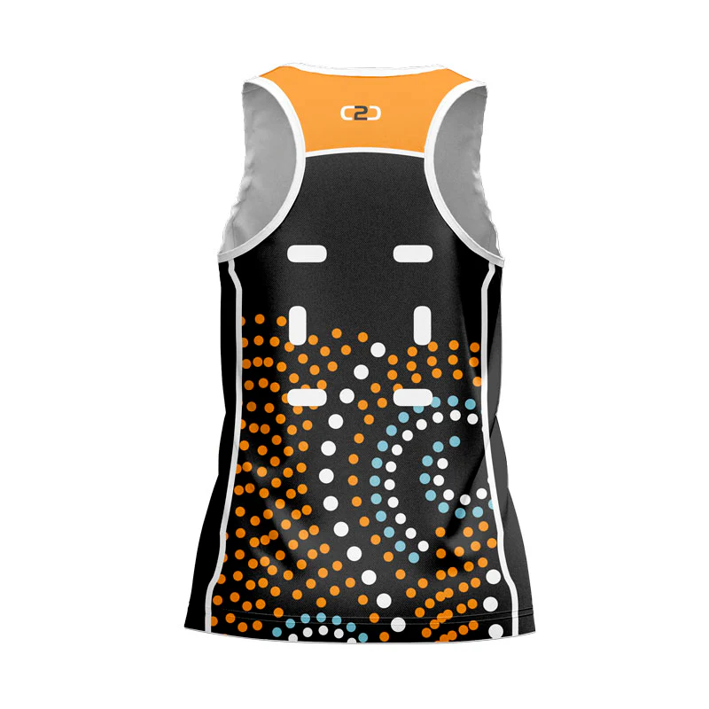 Dot Netball Singlet Ladies Racerback Design Your Own Custom - Image 2