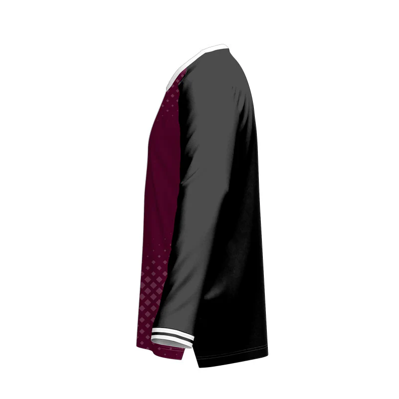 CRIMSON Shirt SlimFit HP Long Sleeve V Neck Warmup Design Your Own Custom - Image 2
