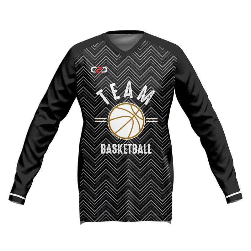Nets SlimFit HP Long Sleeve V Neck Warmup Shirt Design Your Own Custom