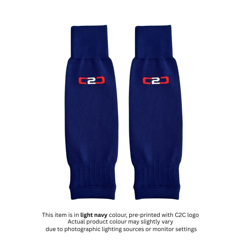 C2C Football Footless Socks Light Navy - Image 3
