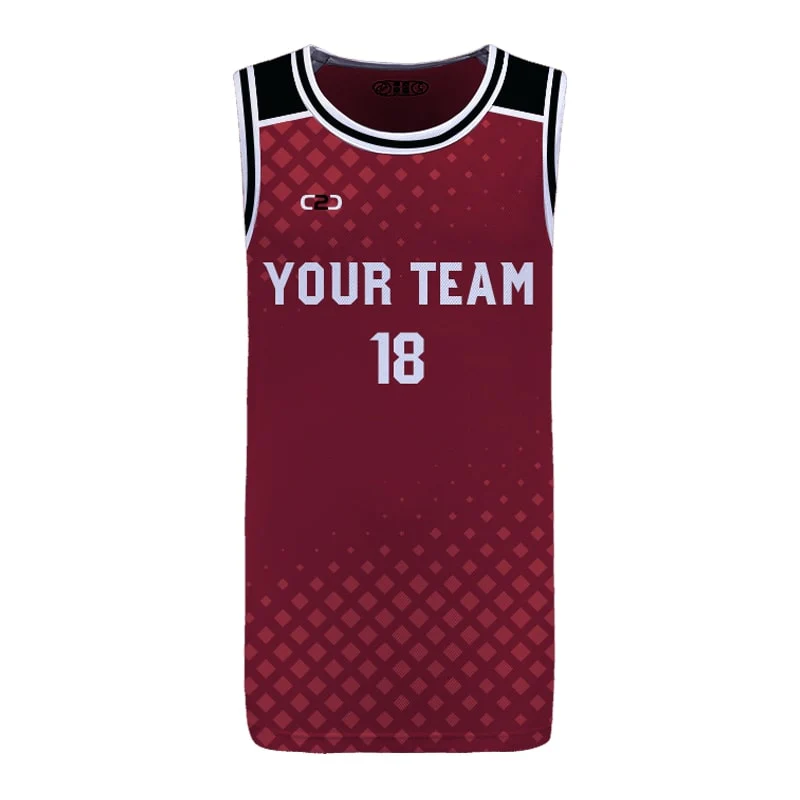 Custom Crimson Slimfit Hp Split Basketball Singlet