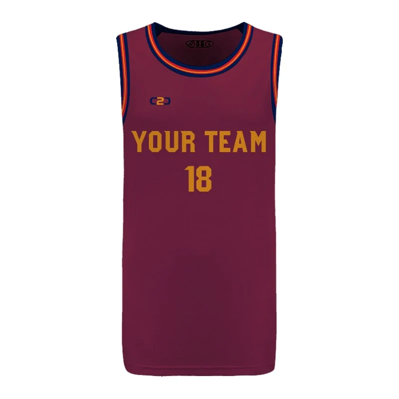 Custom Cavaliers Slimfit Hp Split Basketball Singlet