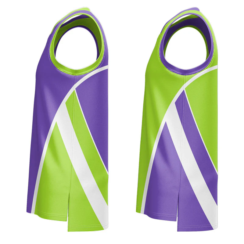 Custom Stripe Reversible Slimfit Hp V Neck Basketball Singlet - Image 3