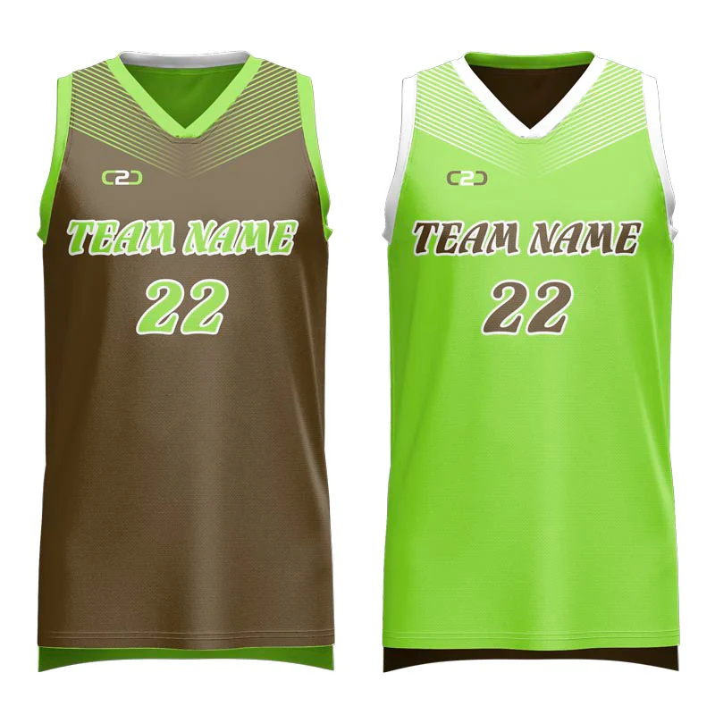 Custom Carolina Reversible Slimfit Hp V Neck Basketball Singlet