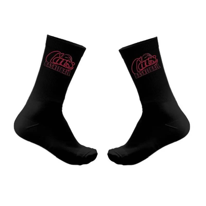 CAVS Basketball Crew Socks Black - Image 2