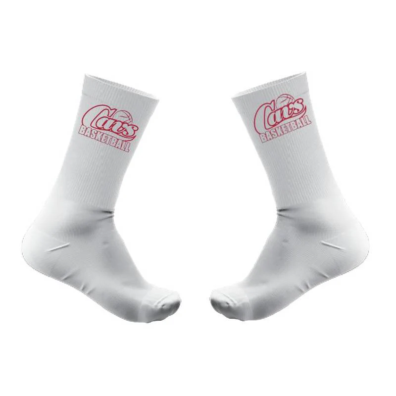 CAVS Basketball Crew Socks White - Image 2