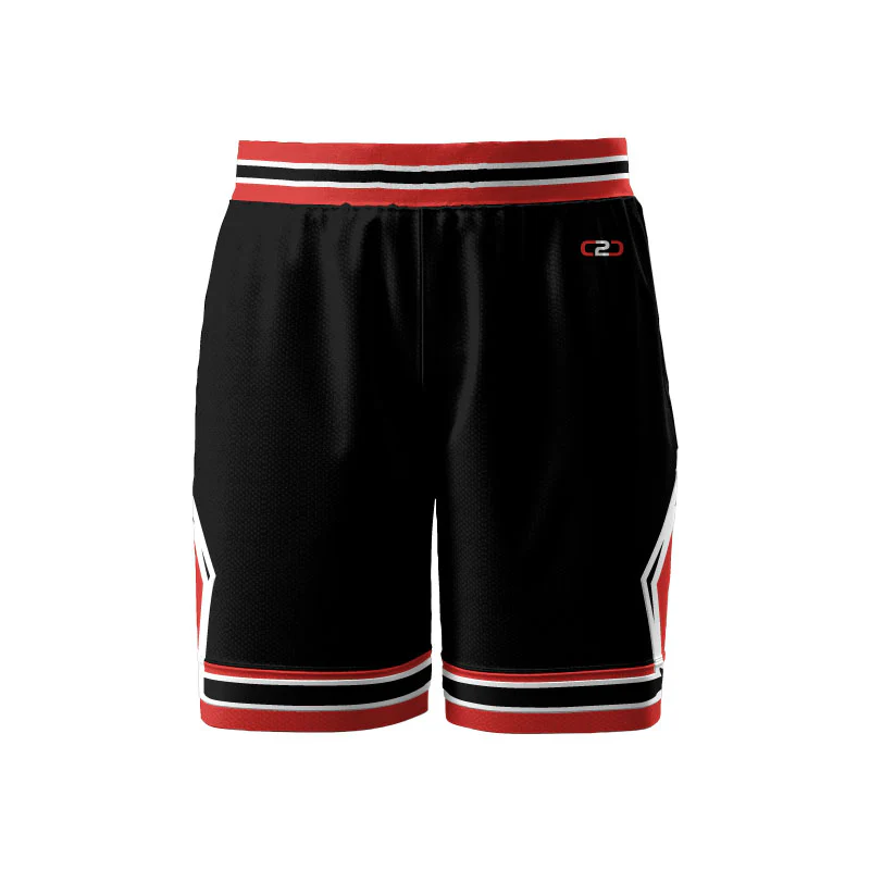 Chicago Deluxe Core Black Basketball Shorts Pockets Plus Lining Design Your Own Custom - Image 2