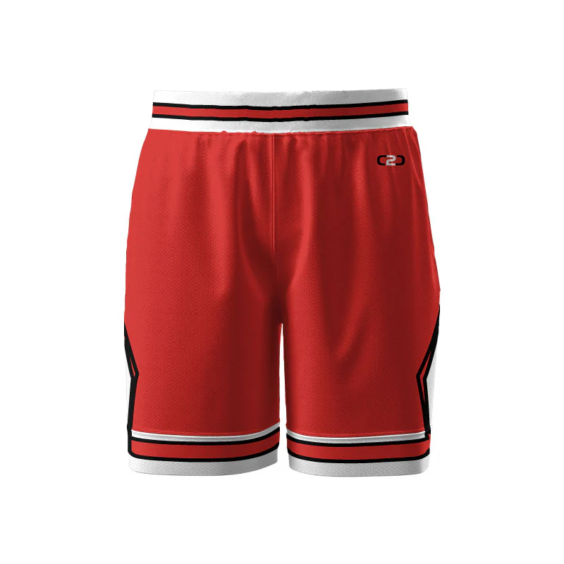 Chicago Deluxe Core Red Basketball Shorts Pockets Plus Lining Design Your Own Custom - Image 2