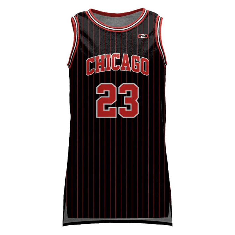 Custom Chicago Slimfit Hp Split Basketball Singlet Black