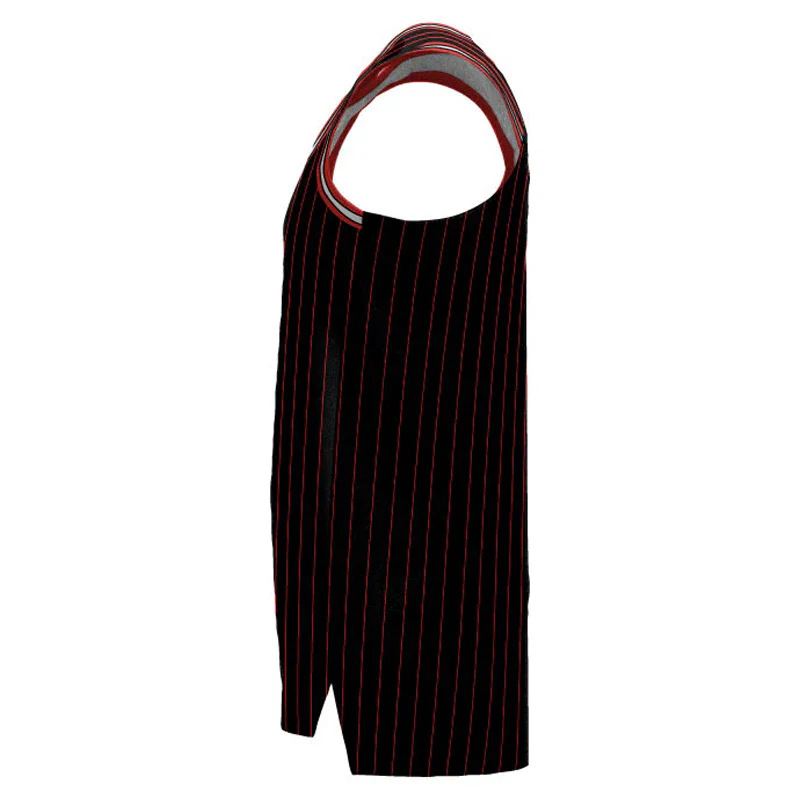 Custom Chicago Slimfit Hp Split Basketball Singlet Black - Image 3
