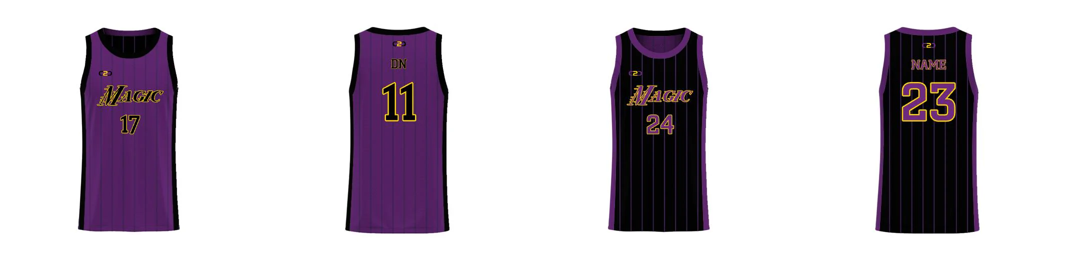 Custom Lakers-Inspired Core Reversible Basketball Singlet