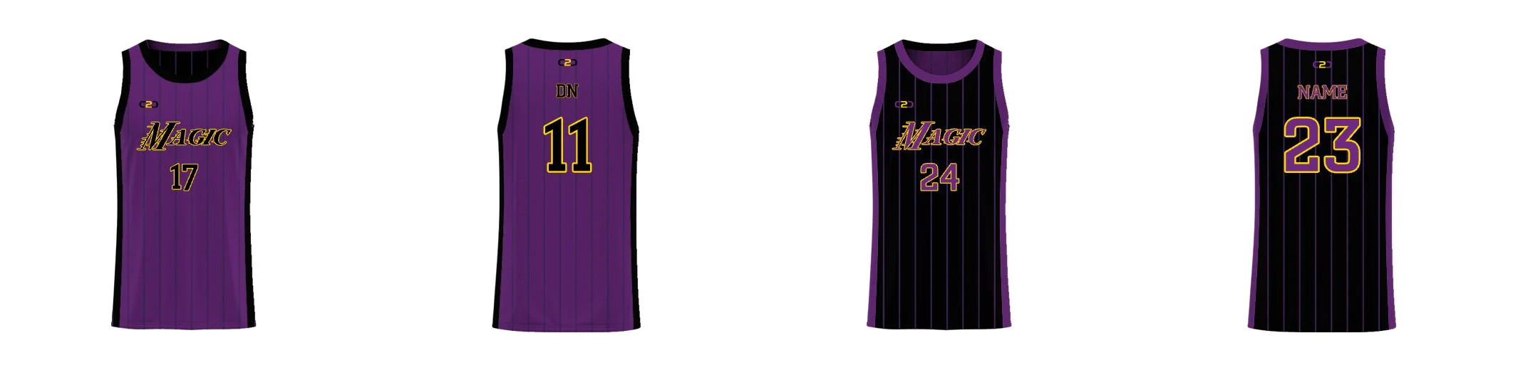 Custom Lakers-Inspired Core Reversible Basketball Singlet