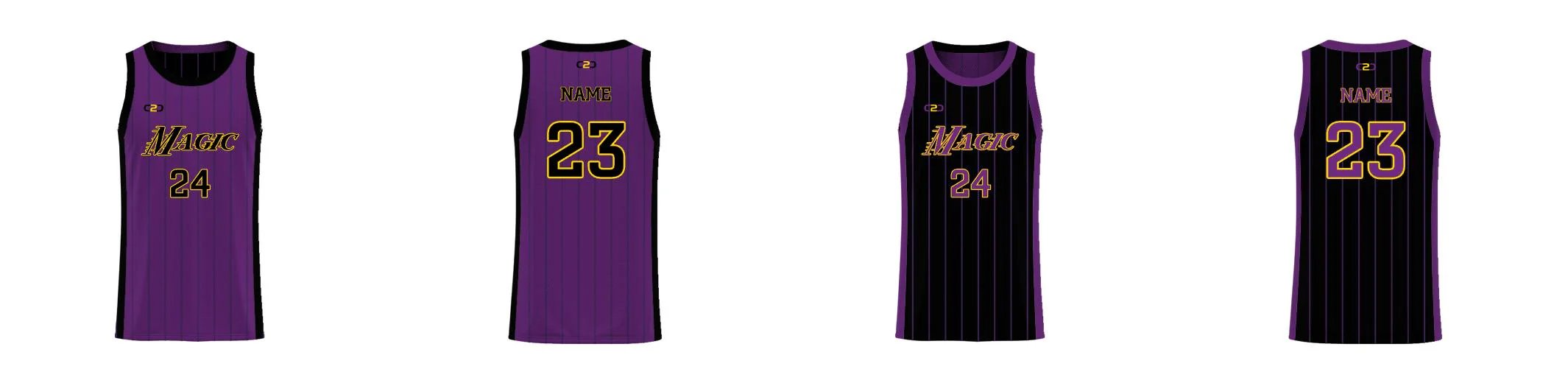 Custom Lakers-Inspired Core Reversible Basketball Singlet