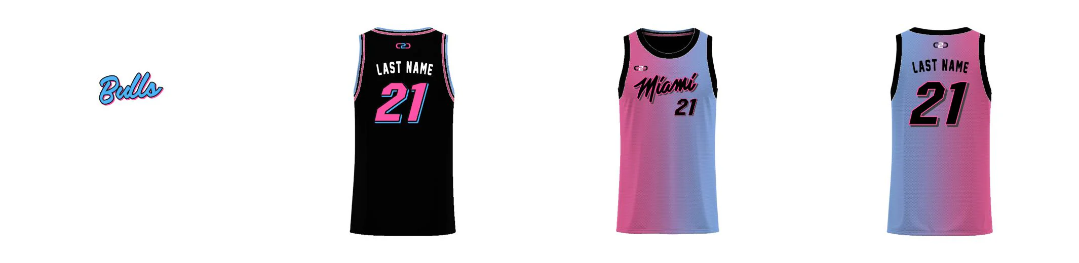 Custom Miami Gradient Core Reversible Basketball Singlet