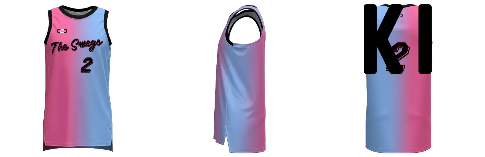 Custom Miami Gradient Inspired Slimfit Hp Split Basketball Singlet